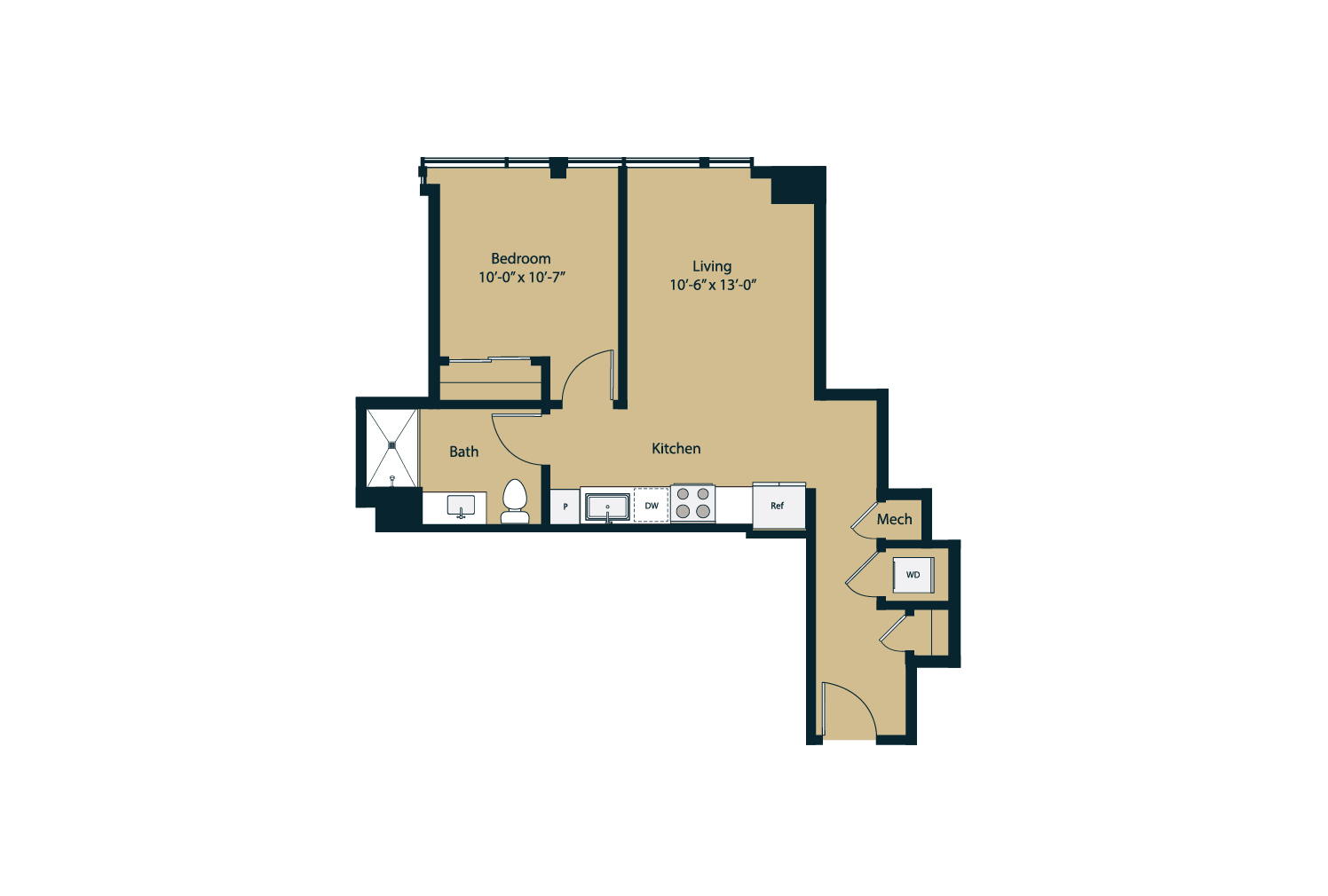 Floor plan layout diagram for A1